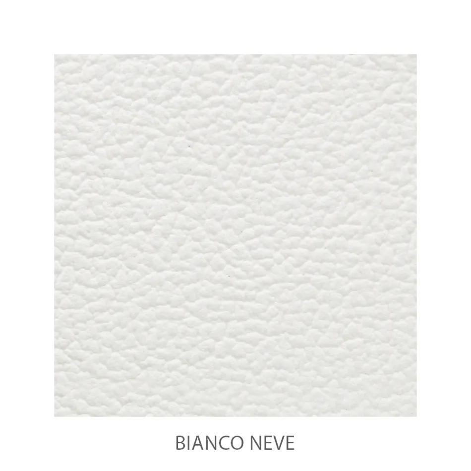 Cama doble de hierro y cuero auténtico, 2 mesitas de noche y colchón - Reasons viadurini