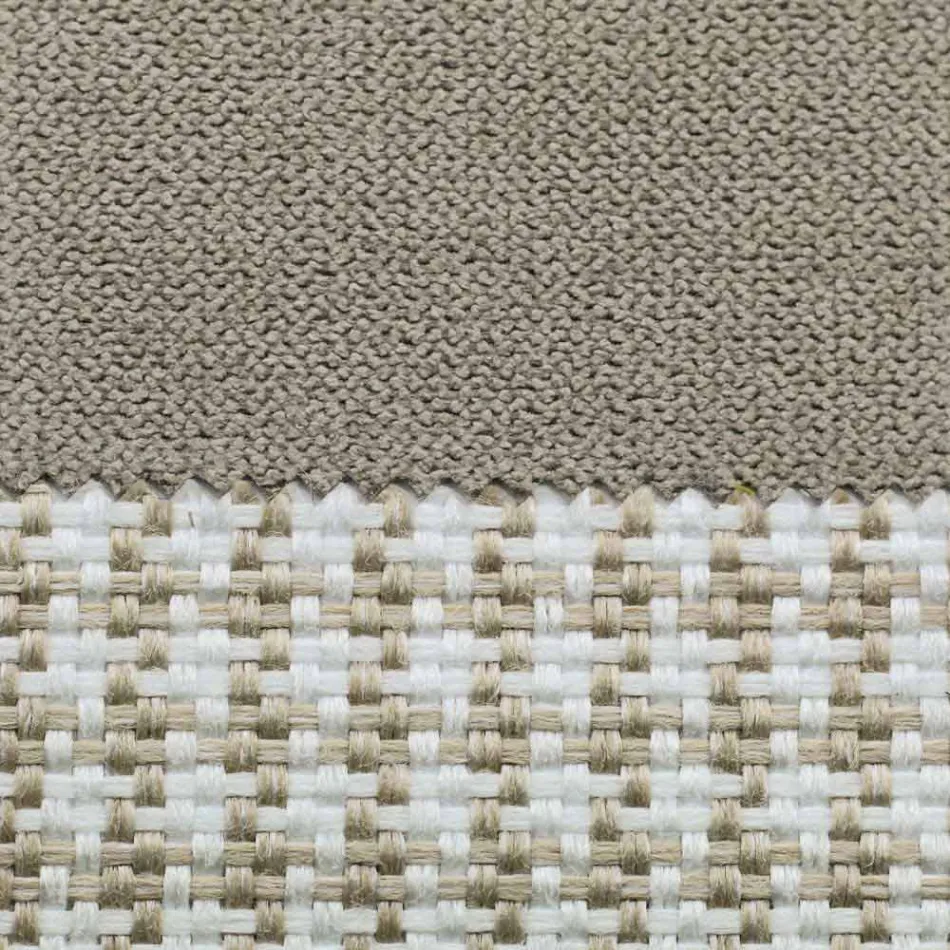 Cama doble de tela con pies metálicos Made in Italy - Glorio viadurini