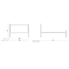 Cama doble de piel auténtica con colchón y 2 mesitas de noche Made in Italy - Laser viadurini