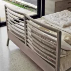 Made in Italy cama doble con base de nogal maciza Didimo viadurini