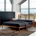 Made in Italy cama doble con base de nogal maciza Didimo