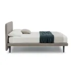 Cama doble de diseño moderno, con base delgada, Gaya New by Bolzan viadurini