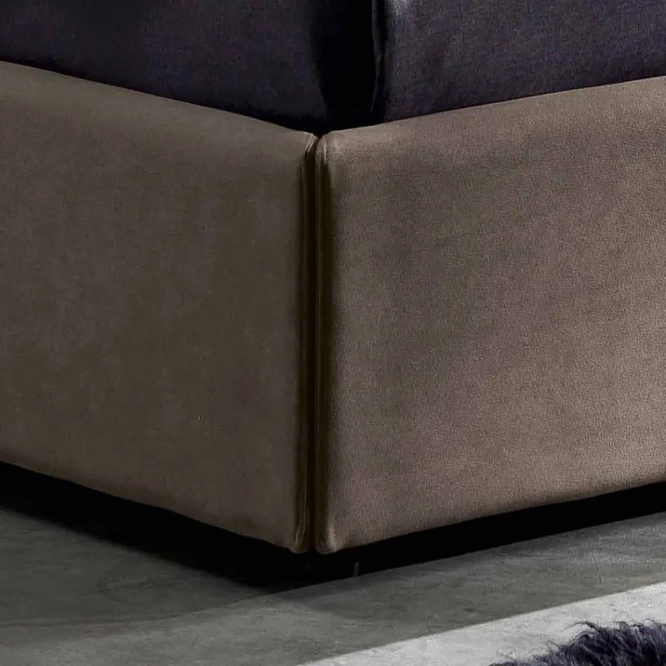 cama doble moderna con caja de almacenamiento 160x190 / 200 cm Gin viadurini