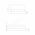 Cama matrimonial moderna, con cajonera, Gaya New by Bolzan viadurini