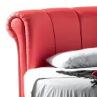 Cama doble redonda moderna de lujo en piel sintética Made in Italy - Dream viadurini