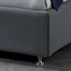 cama doble tapizada contemporánea con el cuadro de pico 160x190 / 200cm Mia viadurini