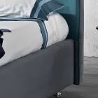 cama doble tapizada contemporánea con el cuadro de pico 160x190 / 200cm Mia viadurini