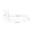 Cama doble moderna de piel sintética con almacenaje - Ozzano viadurini