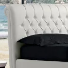 Cama doble moderna de piel sintética con almacenaje - Ozzano viadurini