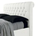 Cama doble moderna de piel sintética con almacenaje - Ozzano viadurini