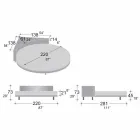 Cama doble redonda moderna con cabecera angular Made in Italy - Tima viadurini