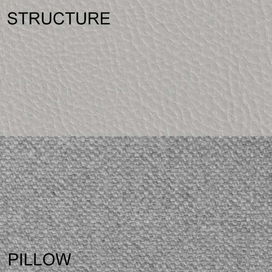 Cama doble redonda tapizada en ecopiel de diseño Made in Italy - Vesio viadurini