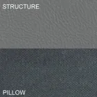 Cama doble redonda tapizada en ecopiel de diseño Made in Italy - Vesio viadurini