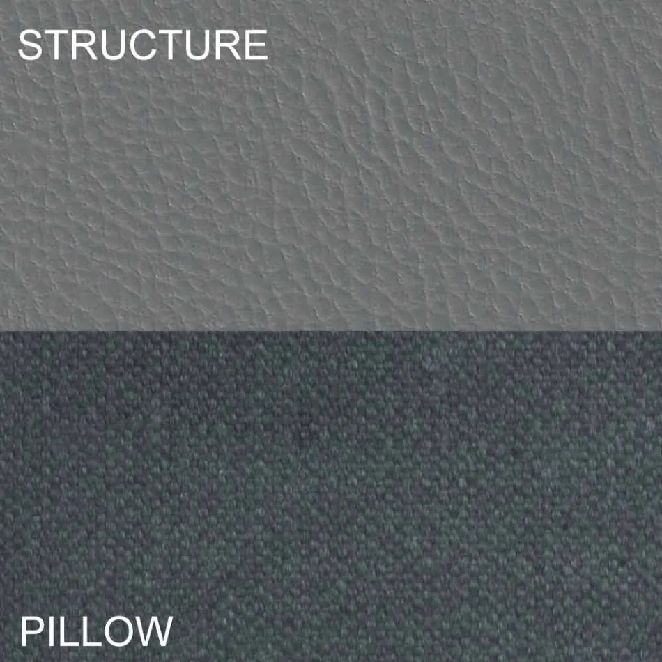 Cama doble redonda tapizada en ecopiel de diseño Made in Italy - Vesio viadurini