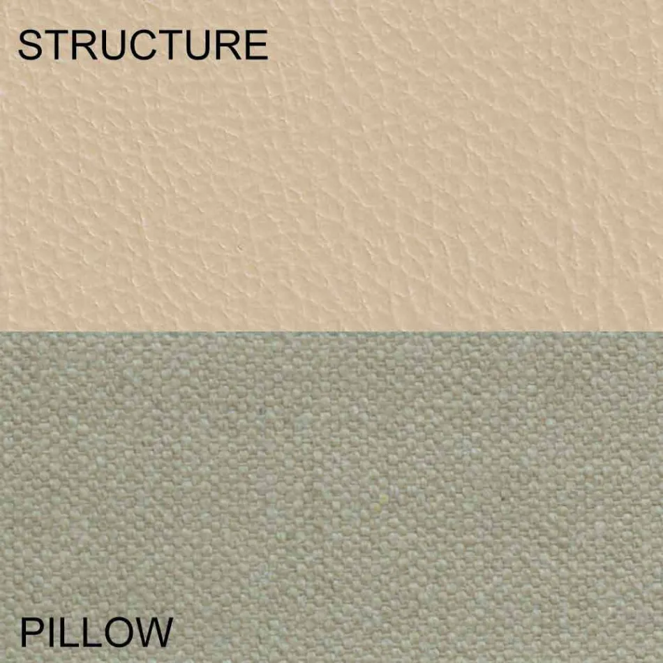 Cama doble redonda tapizada en ecopiel de diseño Made in Italy - Vesio viadurini