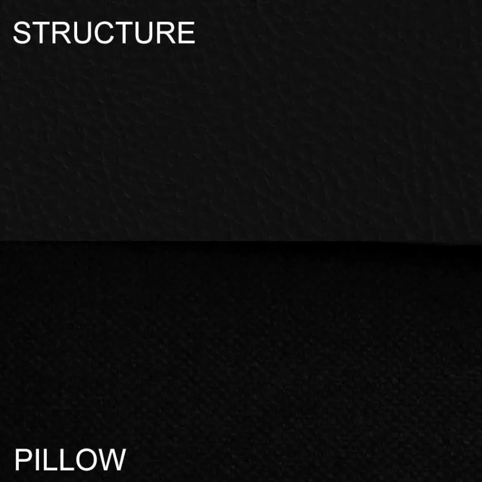 Cama doble redonda tapizada en ecopiel de diseño Made in Italy - Vesio viadurini