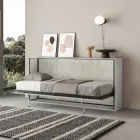 Cama individual plegable horizontal fabricada en Italia - Colaborativa viadurini