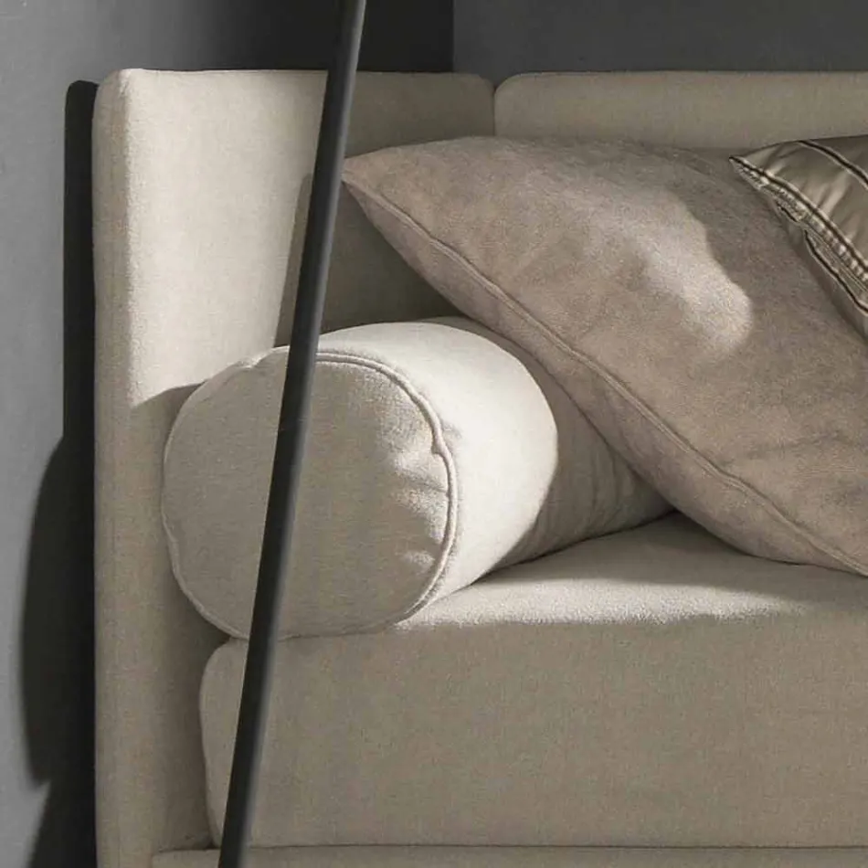 Cama individual con cabecera en forma y panel lateral, Line8 Bolzan viadurini