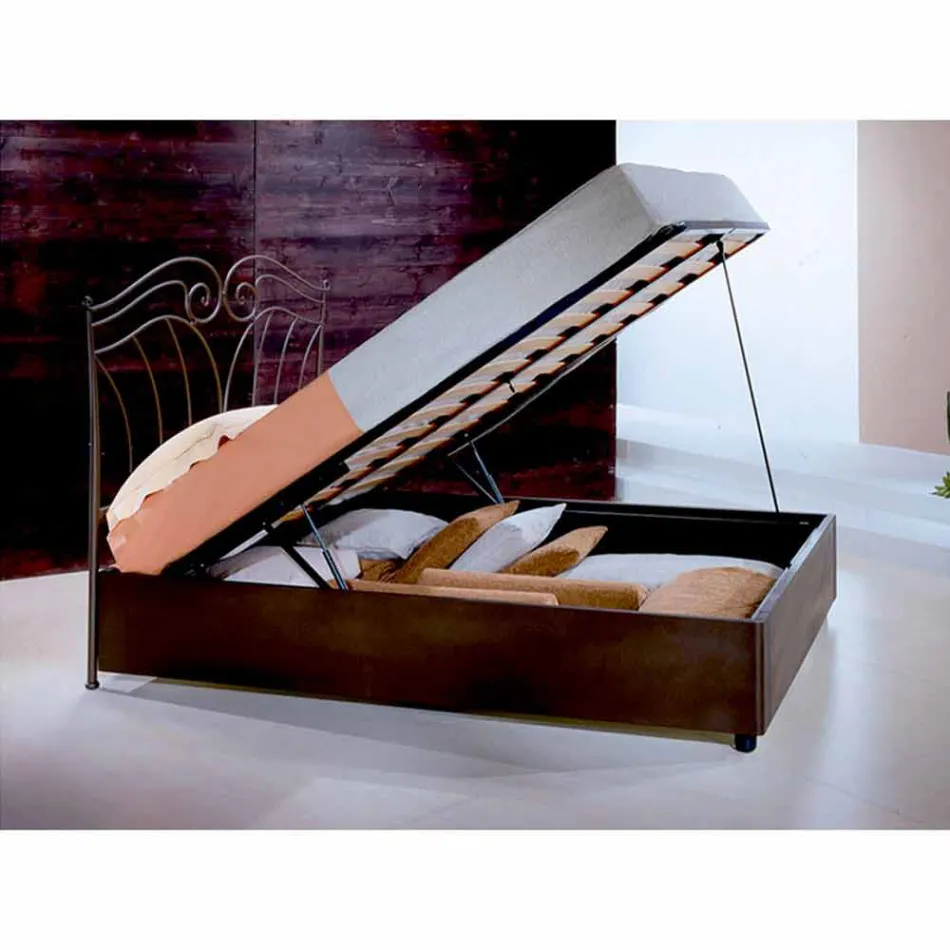 Cama individual en Hierro forjado Neptuno viadurini