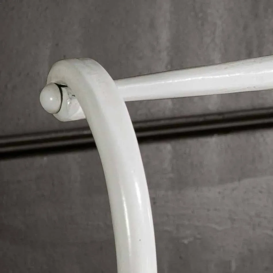 cama individual en hierro forjado completo Amanda hace a mano, fabricado en Italia viadurini