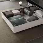 Cama Queen Size de 120x200 cm con cabecero de microfibra, fabricada en Italia - Pallone viadurini