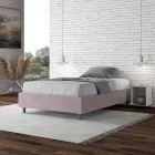 Cama Queen Size de 120x200 cm, tapizada en microfibra, fabricada en Italia - Athlete viadurini