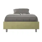 Cama Queen Size de 120x200 cm, tapizada en microfibra, fabricada en Italia - Athlete viadurini