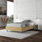 Cama Queen Size de 120x200 cm, tapizada en microfibra, fabricada en Italia - Athlete viadurini