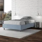 Cama Queen Size de 120x200 cm, tapizada en microfibra, fabricada en Italia - Athlete viadurini
