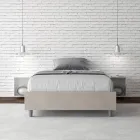Cama Queen Size 140x200 cm Revestida en Microfibra Fabricada en Italia - Atleta viadurini