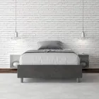 Cama Queen Size 140x200 cm Revestida en Microfibra Fabricada en Italia - Atleta viadurini