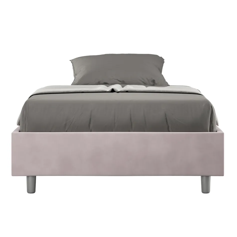 Cama Queen Size 140x200 cm Revestida en Microfibra Fabricada en Italia - Atleta viadurini