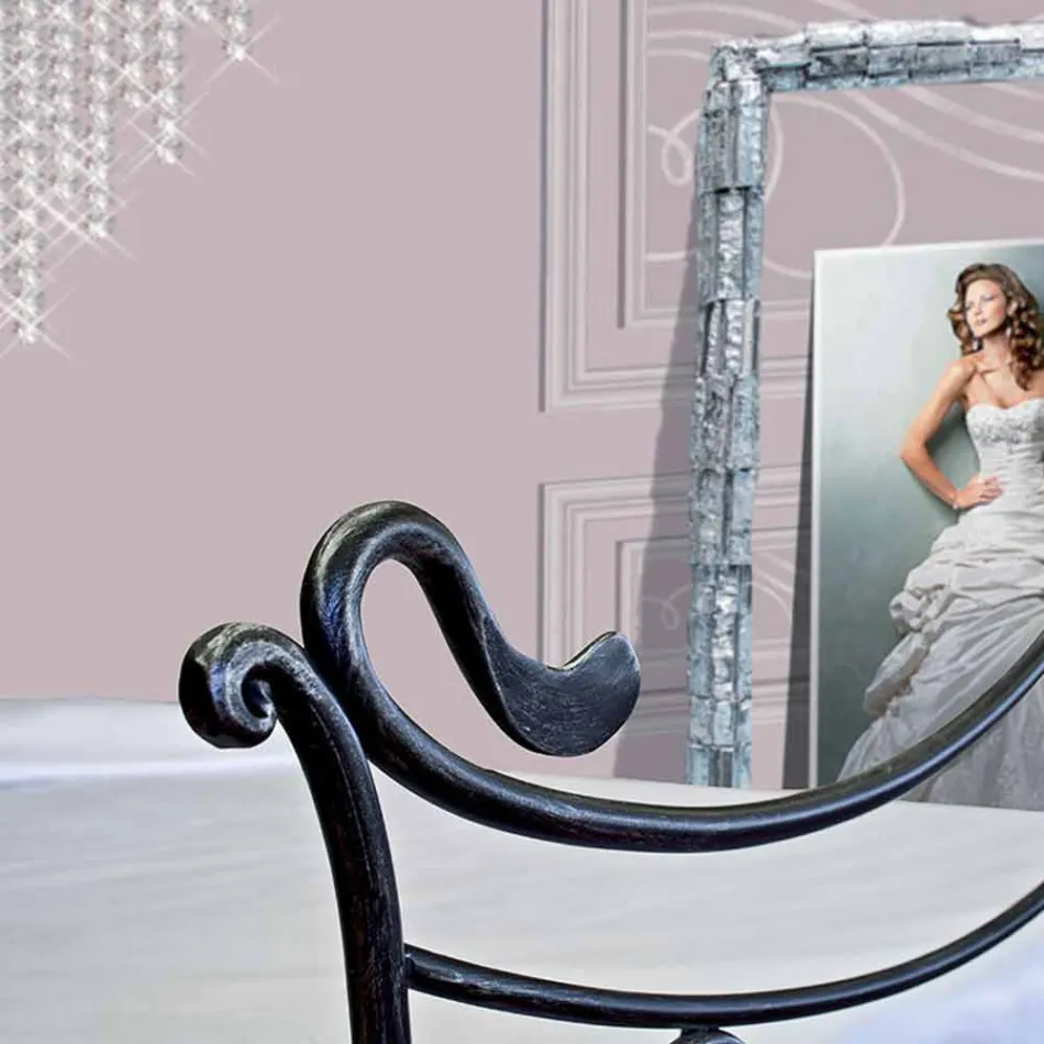 Una cama de plaza y media Hierro forjado Febo viadurini