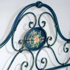 Cama de matrimonio de hierro forjado aplastado Gloria Diseño viadurini