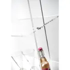 Librería de pared en diseño de plexiglás transparente hasta 4 elementos - Trezza viadurini