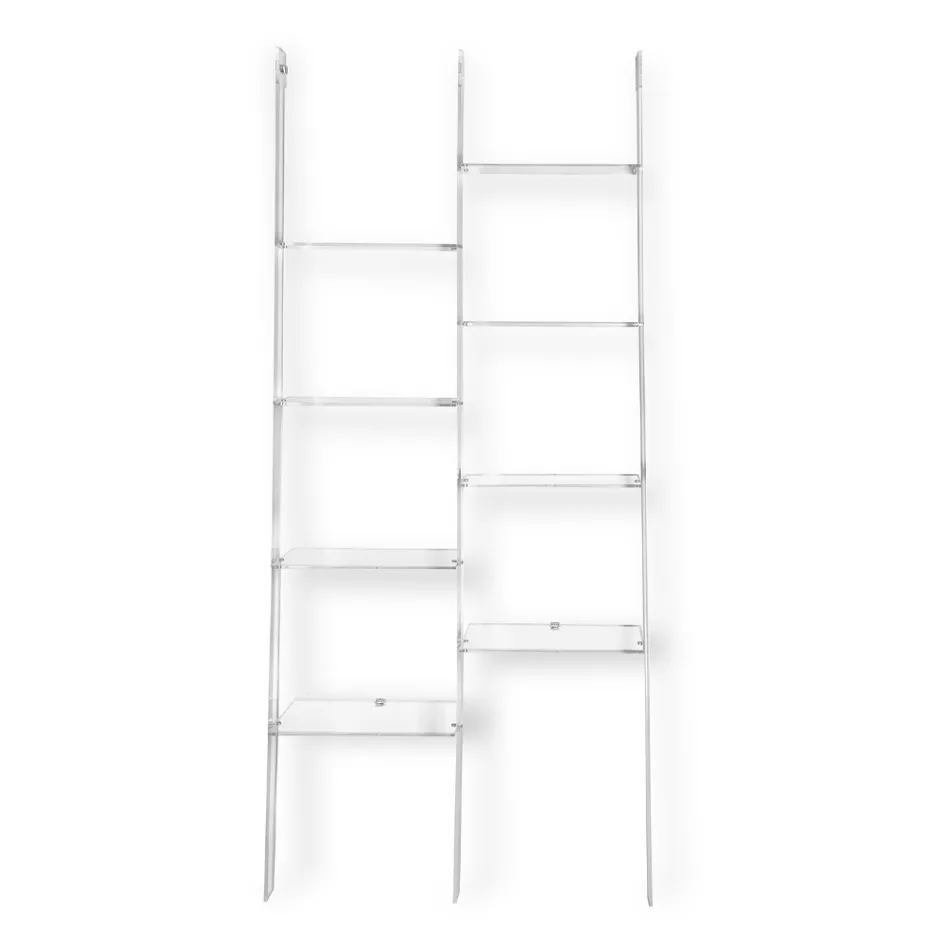 Librería de pared en diseño de plexiglás transparente hasta 4 elementos - Trezza viadurini