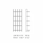 Librería de pared Shabby Chic en madera de fresno blanco de diseño - Babele viadurini