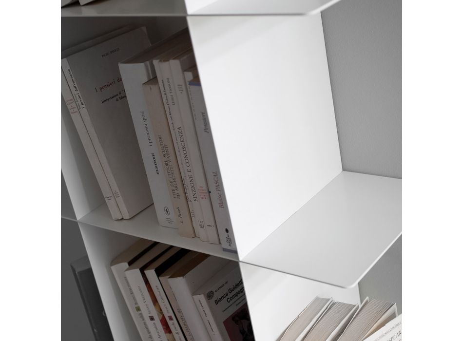 Librería de pared de diseño modular en metal de alta calidad - Roger viadurini