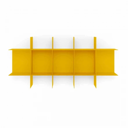 Librería de pared de diseño modular en varios colores de metal - Roger viadurini