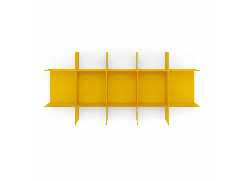 Librería de pared de diseño modular en varios colores de metal - Roger viadurini