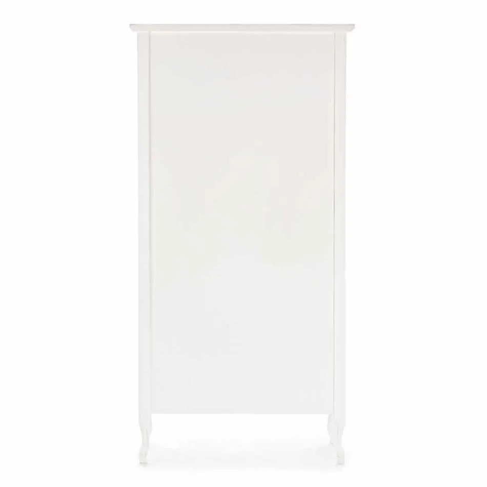 Librería clásica de suelo de madera con tiradores metálicos Homemotion - Spina viadurini