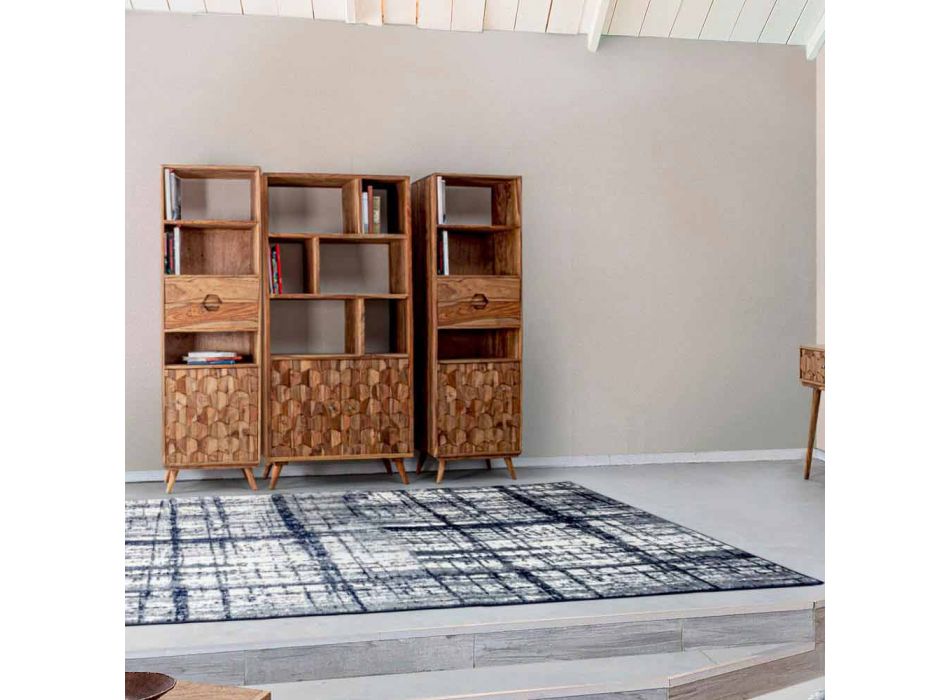 Librería de Suelo con Estructura de Madera Diseño Vintage Homemotion - Ventador viadurini