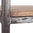 Estantería de suelo de estilo industrial en acero y madera Homemotion - Zompo viadurini