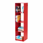Librería moderna de piso de hierro negro, rojo, blanco o gris Made in Italy - Pls viadurini