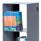 Librería moderna de piso de hierro negro, rojo, blanco o gris Made in Italy - Pls viadurini