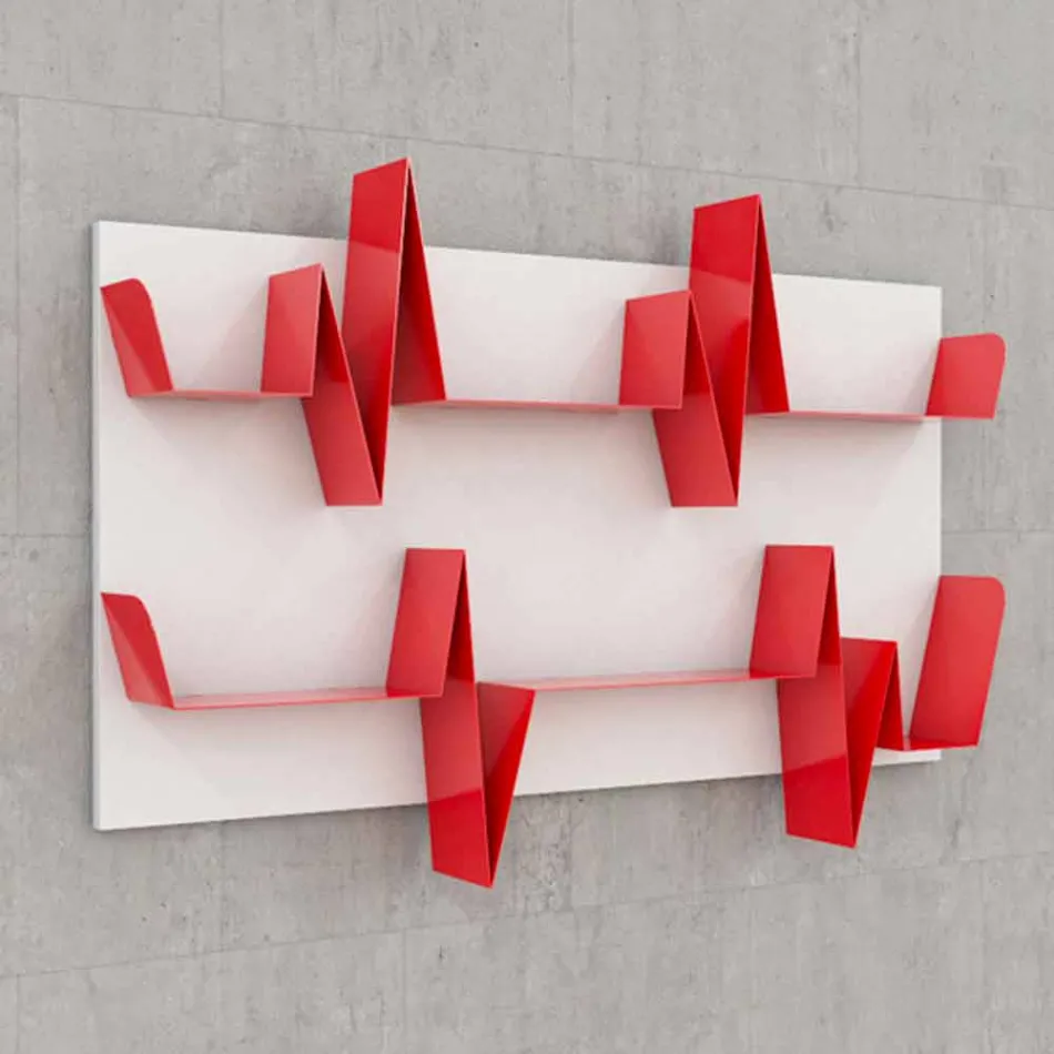 Biblioteca de diseño Battikuore 130x87 (2 estantes) Mabele viadurini