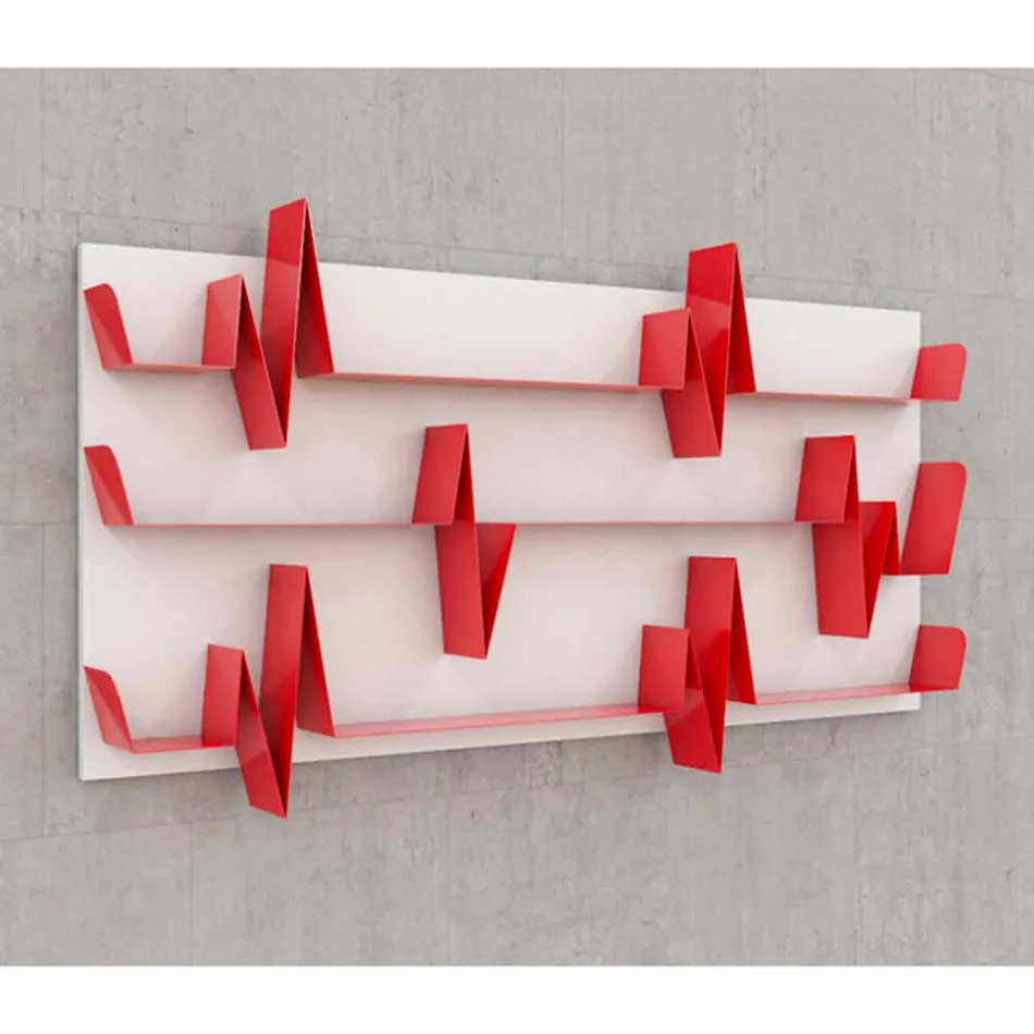 Biblioteca de diseño Battikuore 186x101 (3 estantes) Mabele viadurini