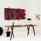 Biblioteca de diseño Battikuore 186x101 (3 estantes) Mabele viadurini