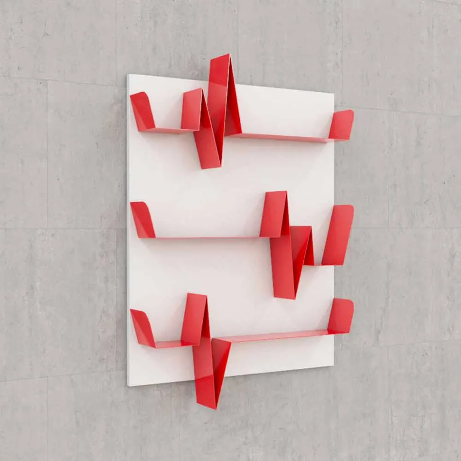 Biblioteca de diseño Battikuore 90x127 (3 estantes) Mabele viadurini