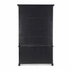 Librería de madera de diseño clásico con escalera decorativa Homemotion - Cedro viadurini